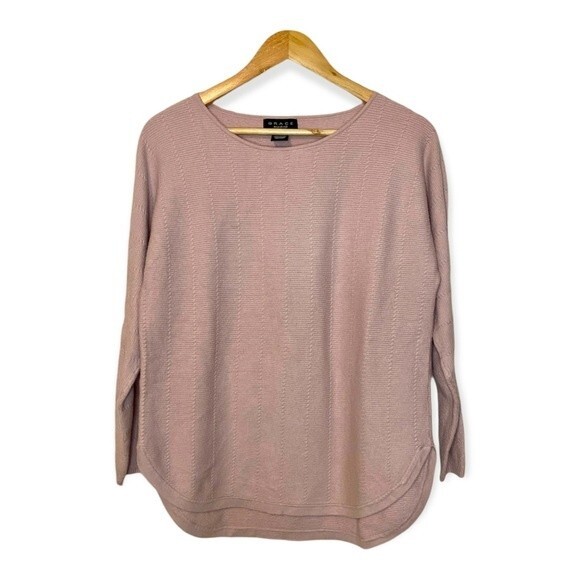 Grace Pale Pink Rounded Hem Sweater - Size Small - Picture 2 of 5